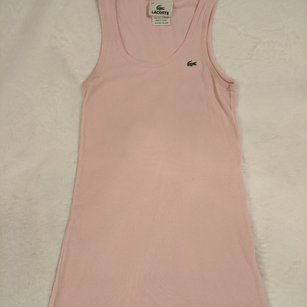 Lacoste pink tank top